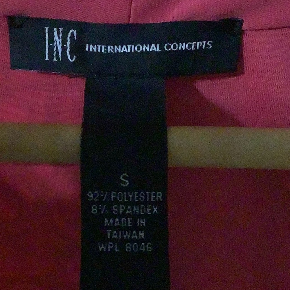 INC International Concepts Pink and Gold Patterned Midi Dress - Picture 3 of 4